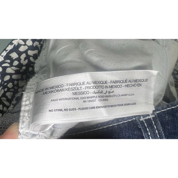 Ariat R.E.A.L Slim Bootcut Lakeshore Rosy Whipstich Stretchy Jeans Size 34 Waist - Picture 10 of 11